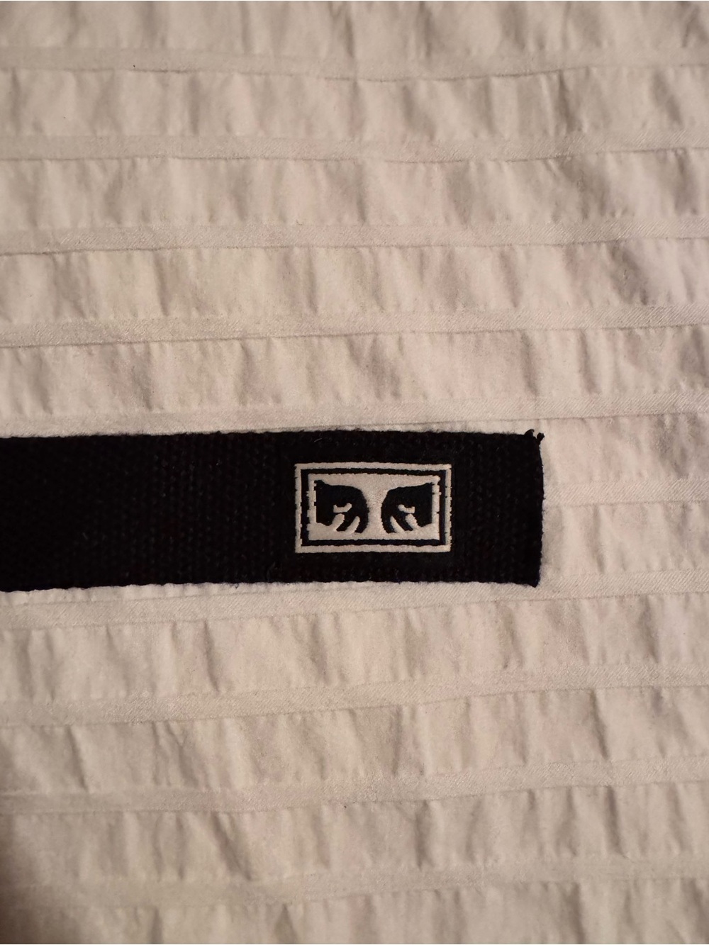 Obey Black and White Web Belt with Logo